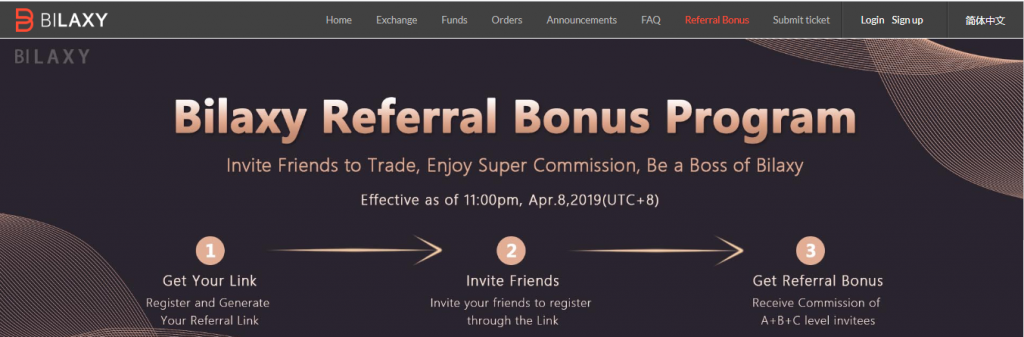 bilaxy referral program