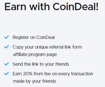 coindeal referral program steps
