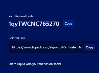 liquid referral code